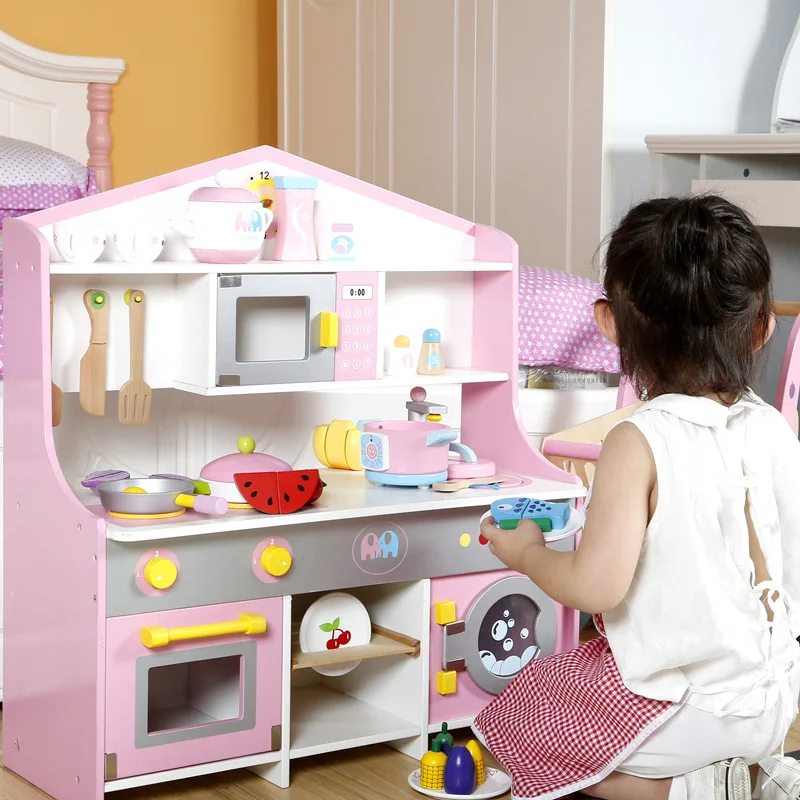 

C Children Play House Cooking MEN'S Suit Wooden Toy Birthday Gift GIRL'S Wooden Baby No