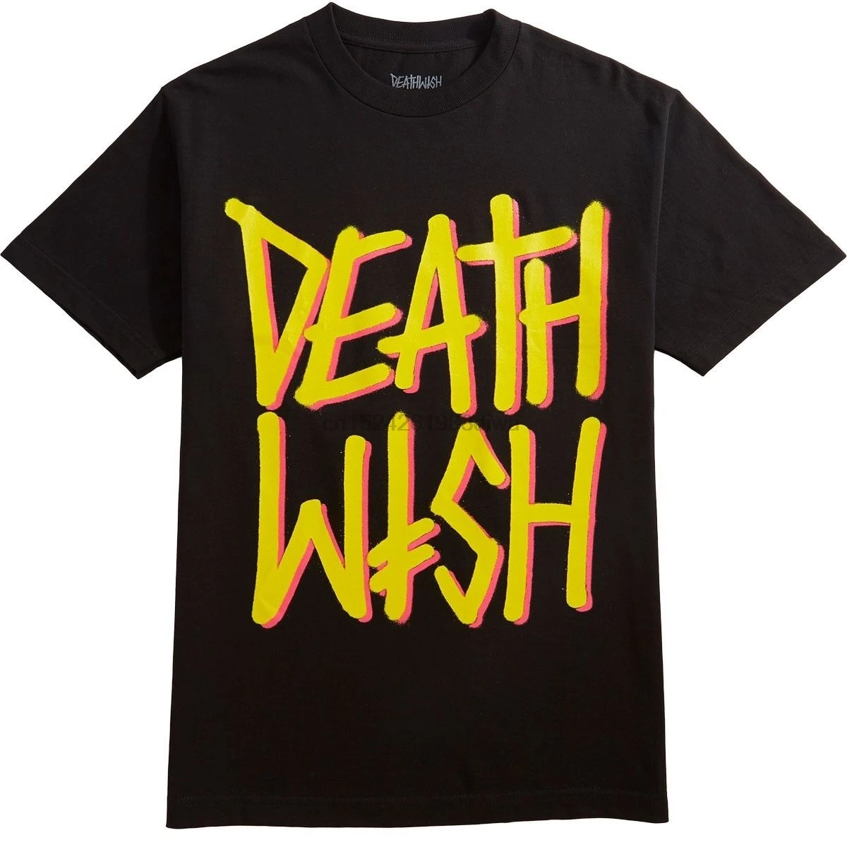 DEATHWISH DEATHSTACK BLACK YELLOW T-SHIRT S M L XL NEW - SKATE SKATEBOARD BAKER | Мужская одежда