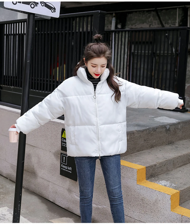 NEEDBO, зимняя женская куртка, плюс размер, свободная, повседневная, для женщин, зимние пальто и куртки-пуховики, короткая, с подкладкой, стоячий воротник, парка, верхняя одежда