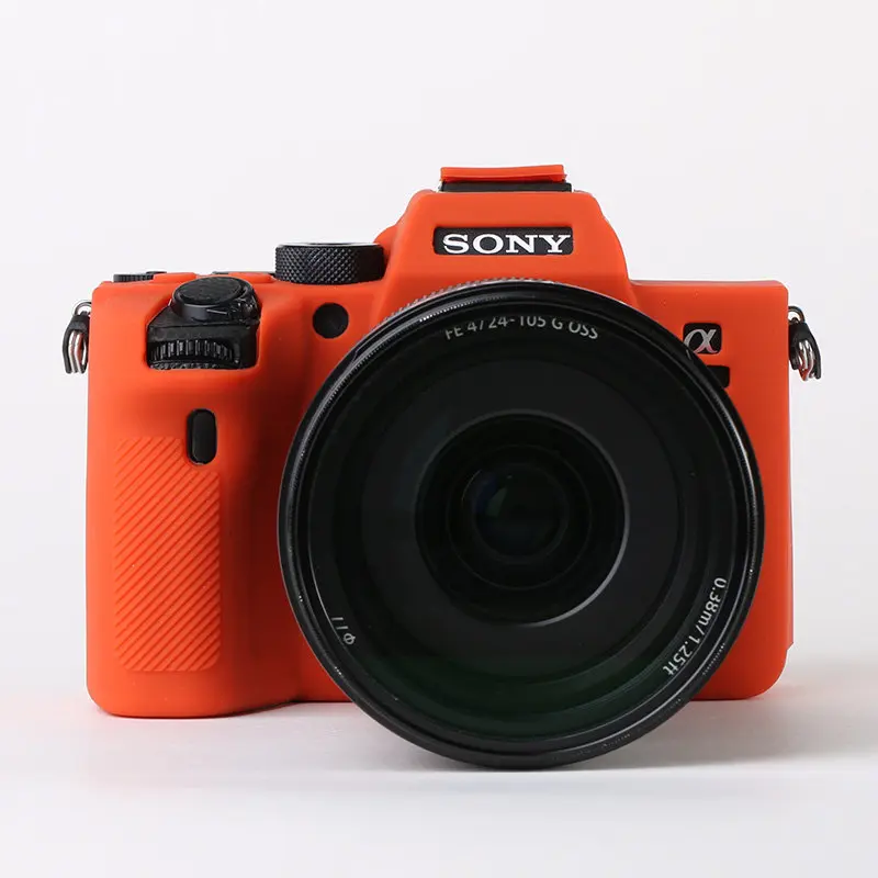 A7R IV A7R4 Orange Силиконовая кожа брони чехол корпус протектор для sony A7 III/A7R III/A7M3 A7RM3/A9 ILCE-9/A7R IV A7RM4 камеры только - Цвет: A7R IV A7R4 Orange