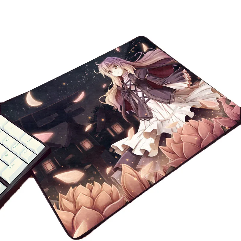 Резиновый коврик для мыши с красивой девушкой из аниме ведьмой проект Touhou