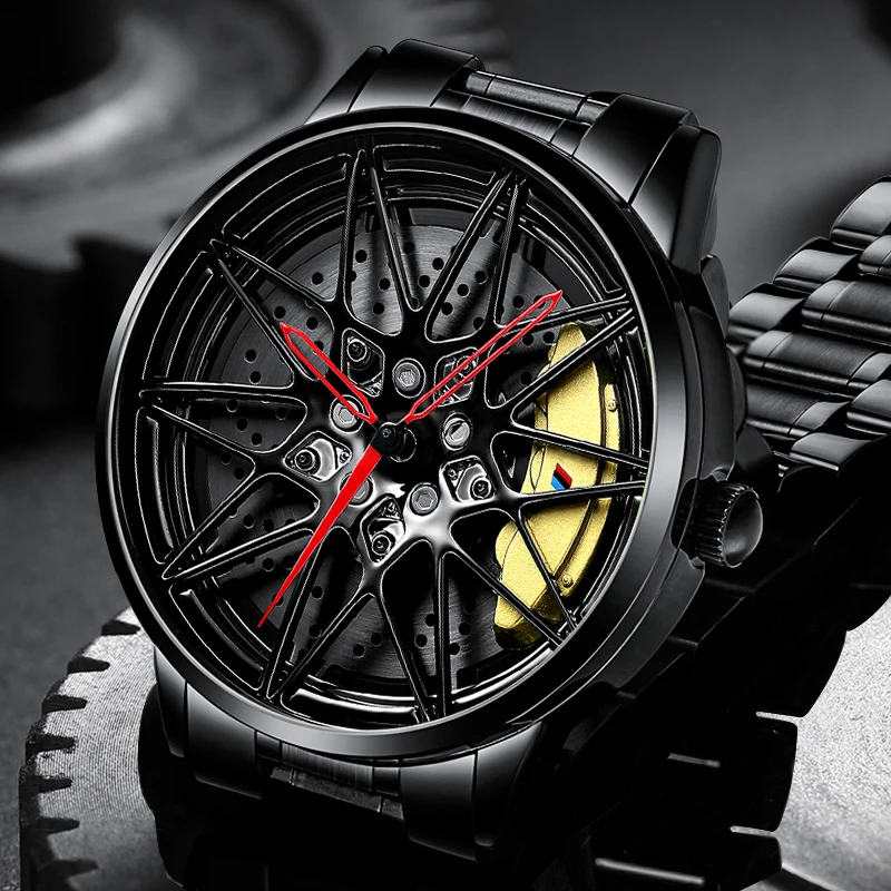 NEKTOM Men's Watches Waterproof Wheel Rim Quartz Wristwatch Men's Sports Watch Watches For Men Clock Mens Relogio Masculino