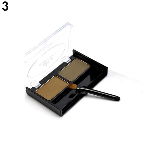 Girls Women Eyeshadow Cake Makeup Tools 2 Color Waterproof Eyebrow Powder Eye Shadow Eye Brow Palette + Brush Eyebrow Enhancer Girls Women Eyeshadow Cake Makeup Tools 2 Color Waterproof Eyebrow Powder Eye Shadow Eye Brow Palette + Brush Eyebrow Enhancer
