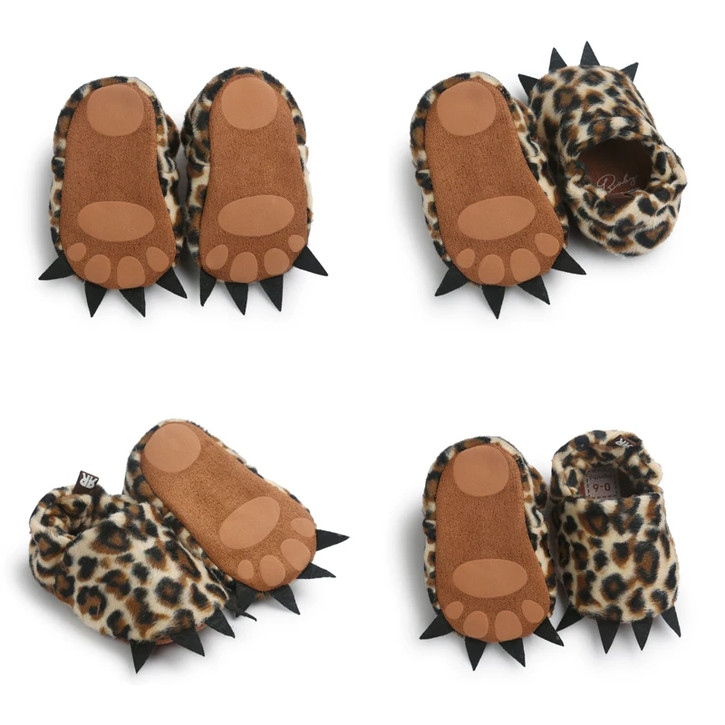 Cute Claw Newborn Baby Cartoon Home Socks Slippers Kids Winter Shoes For Infants floor Toddler Shoes Girl Leather Soled Socks