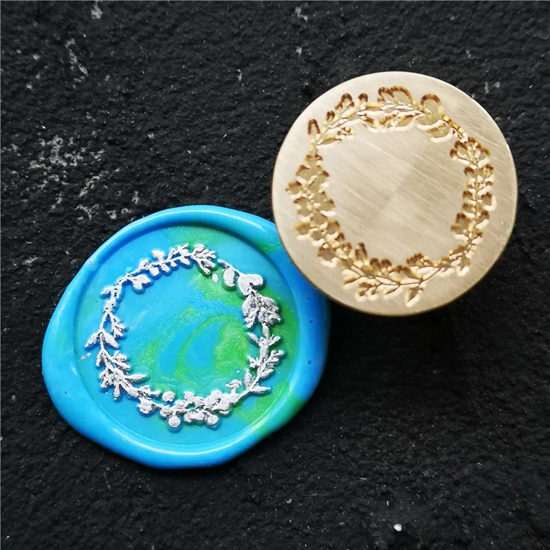 Plant Seal Flower Leaf wreath Seal Wax Seal Stamp Retro Antique Sealing Wax Scrapbooking Stamps HEAD Wedding sealing wax stamps ink stamps for crafting Scrapbooking & Stamps