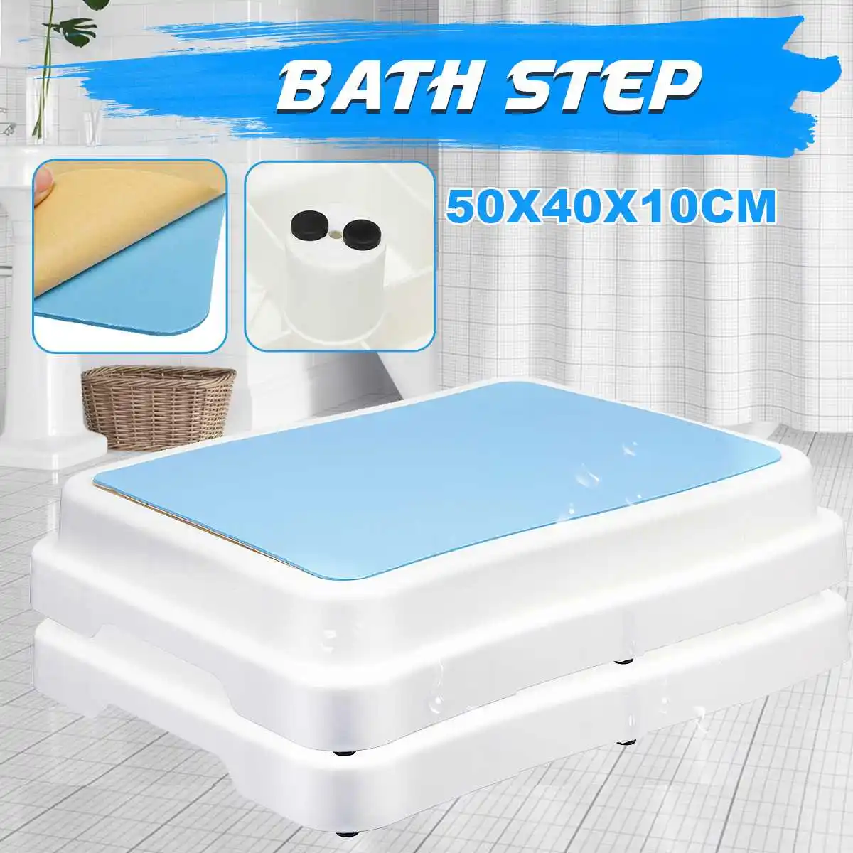 

Stackable Bench Stool EVA Bathroom Feeding Hand Washing Bath Stepping Footstool Old Man Baby Non-slip Foot Stool Large Platform
