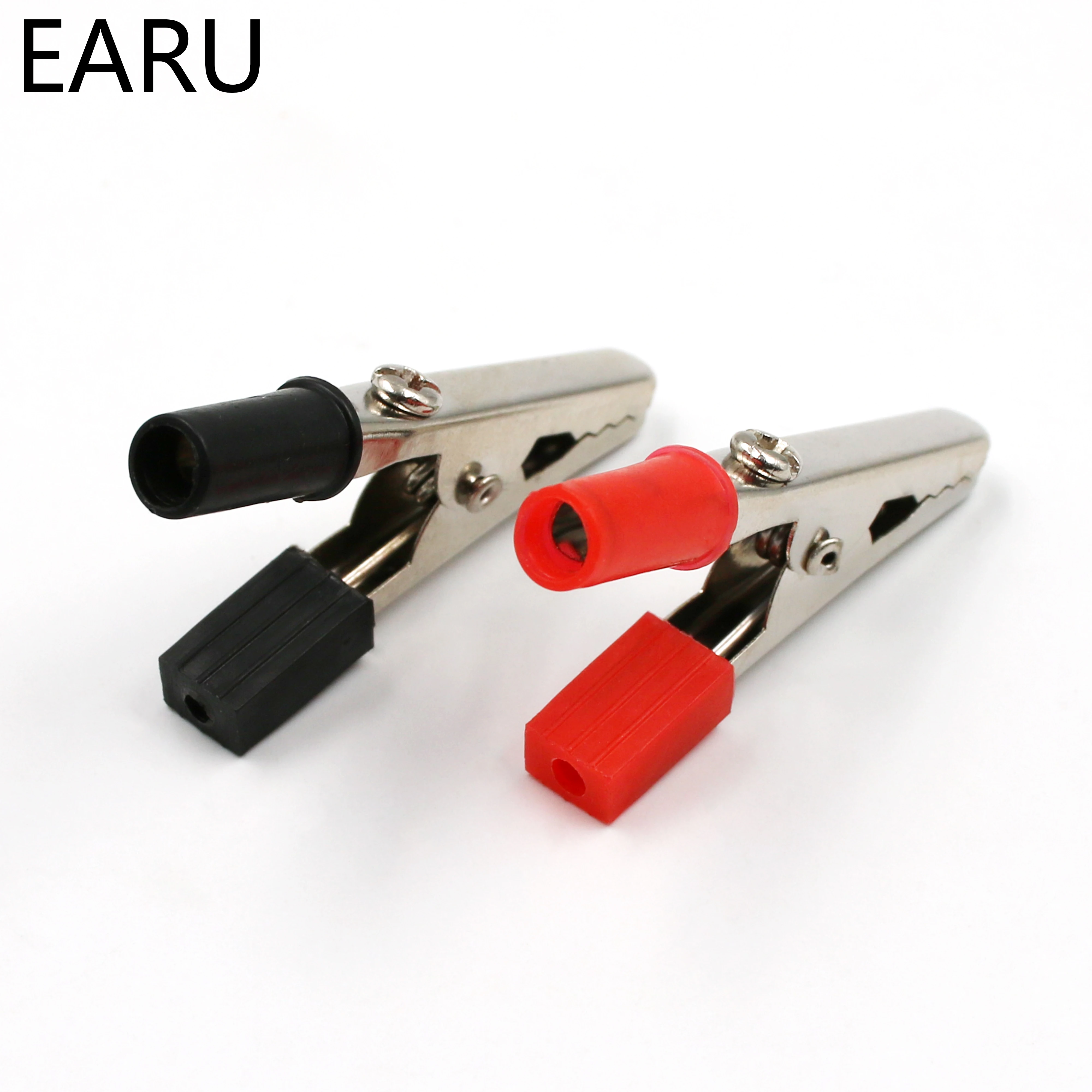 50mm Plastic Handle Test Probe Metal Alligator Clips Connector for Battery alligator clips