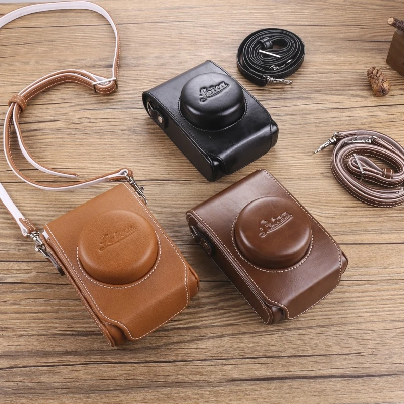 camera backpack Coffe Color Luxury Digital Camera PU Leather Case Bag For Leica D-LUXtyp109/D-LUX7 /D-LUX6/D5/D4/D3/Ctyp112 Leica C-LUX Handbags camera case
