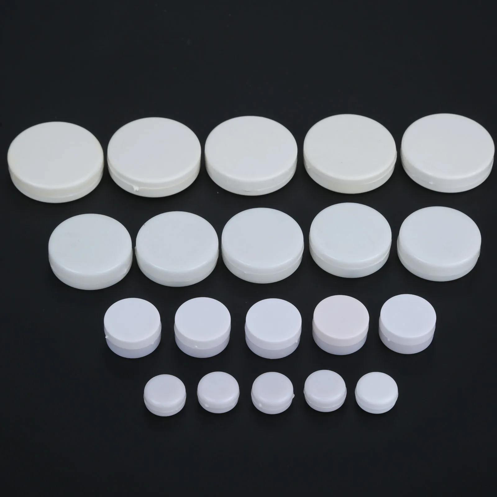 Sonajeros con sonido para mascotas, caja de juguete para reparar el ruido, para bebés, de plástico blanco, 15/20/32/38mm, 20 unidades