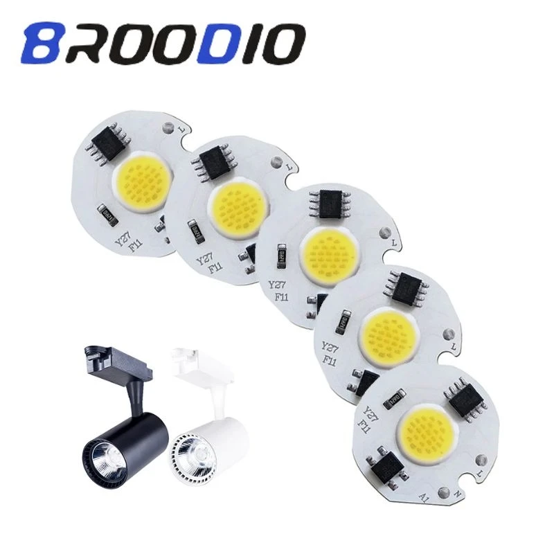 

Broodio Light Bead LED 220V 3W 5W 7W 10W 12W High Power LED COB Bulb Chip LED Lamp Smart IC AC LEDs DIY Diode