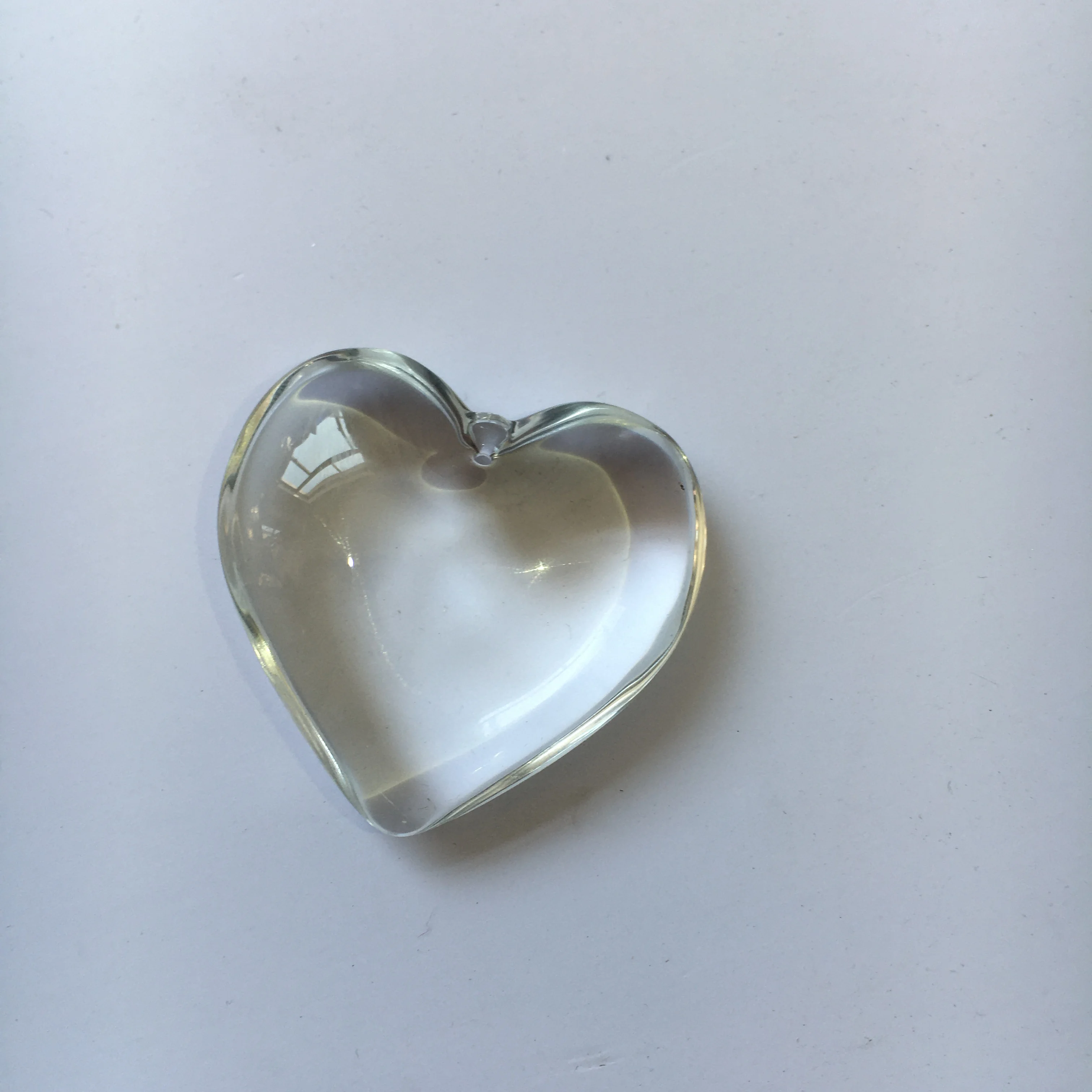 50 мм Кристальное сердце гладкая прозрачная подвесная люстра Призма подвесное