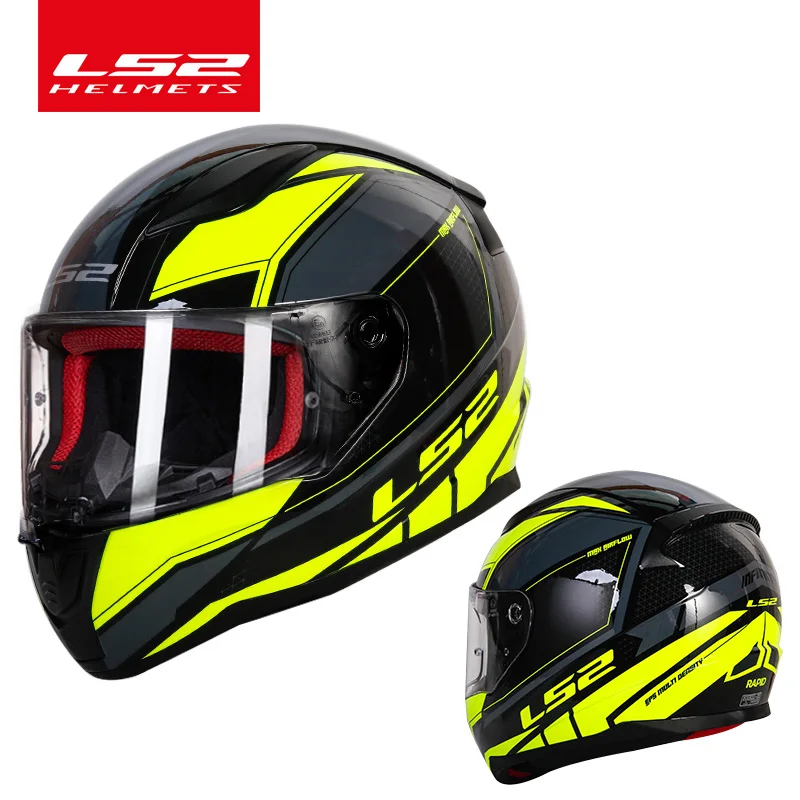 Yellow Fly LS2 FF353 Быстрый анфас мото rcycle шлем ABS безопасная структура moto capacete для мужчин и женщин анти-туман шлем - Цвет: Yellow Fly