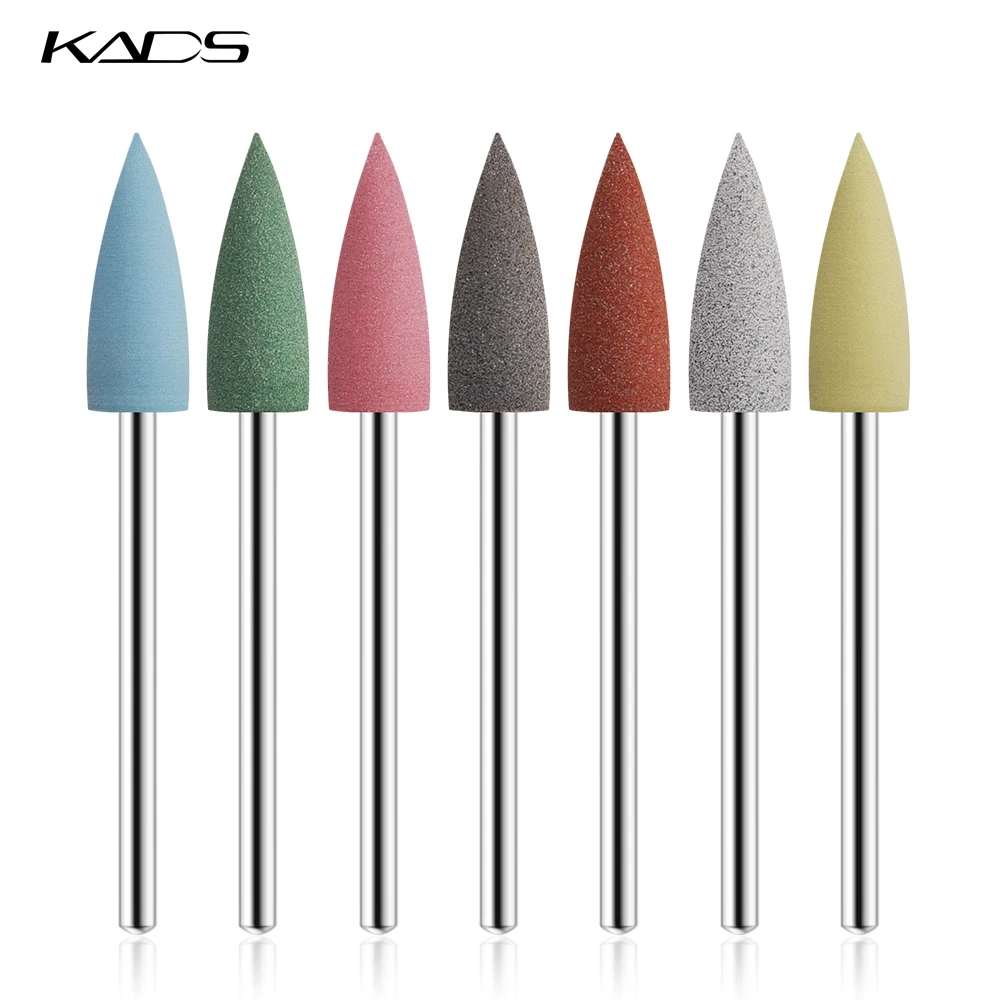 

KADS Rubber Nail Drill Bits Flexible Polisher Manicure Machine Nail Accessories Electric Nail Pedicure Small Pointed Head