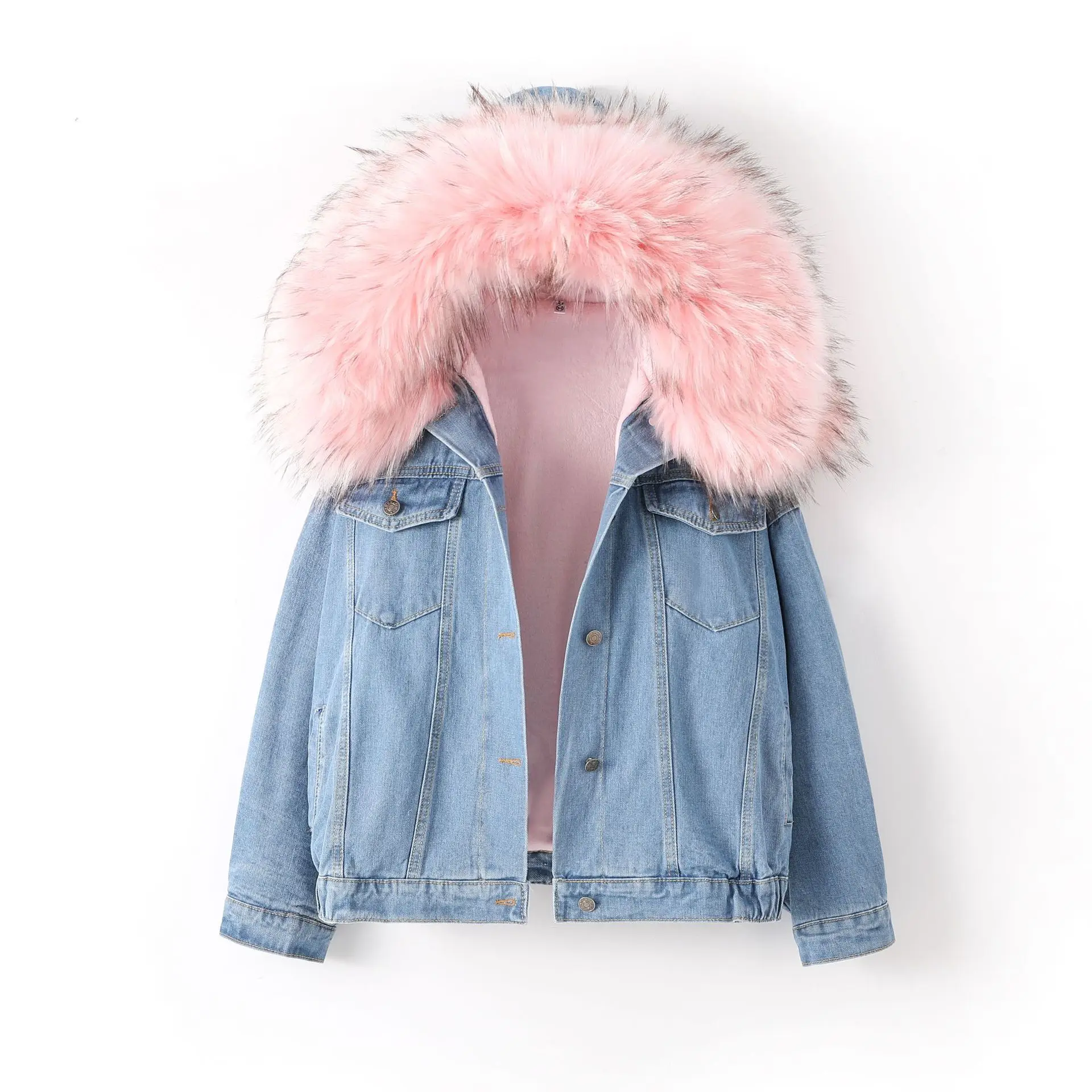 Greatest  2019 New Warm Winter Bomber Women Winter Autumn Hooded Girls Coat Jeans Denim Jackets Basic Ladies 