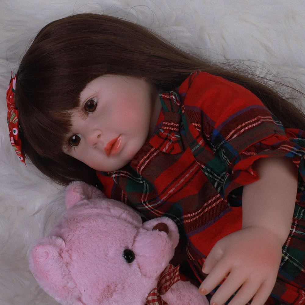 2" 60 см Bebe Reborn куклы силиконовые мягкие реалистичные принцесса девочка кукла для продажи Этническая кукла ребенок день рождения подарки на Рождество