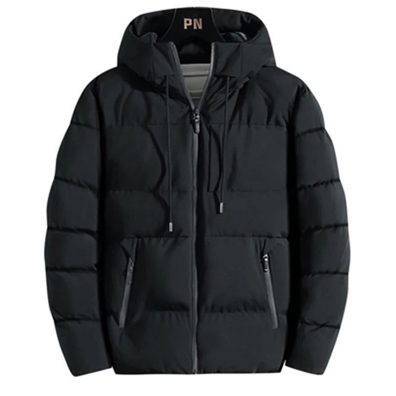 Cotton-padded Jacket Men's Autumn and Winter Jackets 2021 New Casual Hooded Thick Warm Clothing Plus Size Padded Coat Men 1