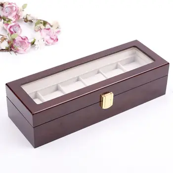 

Six red watch storage boxes