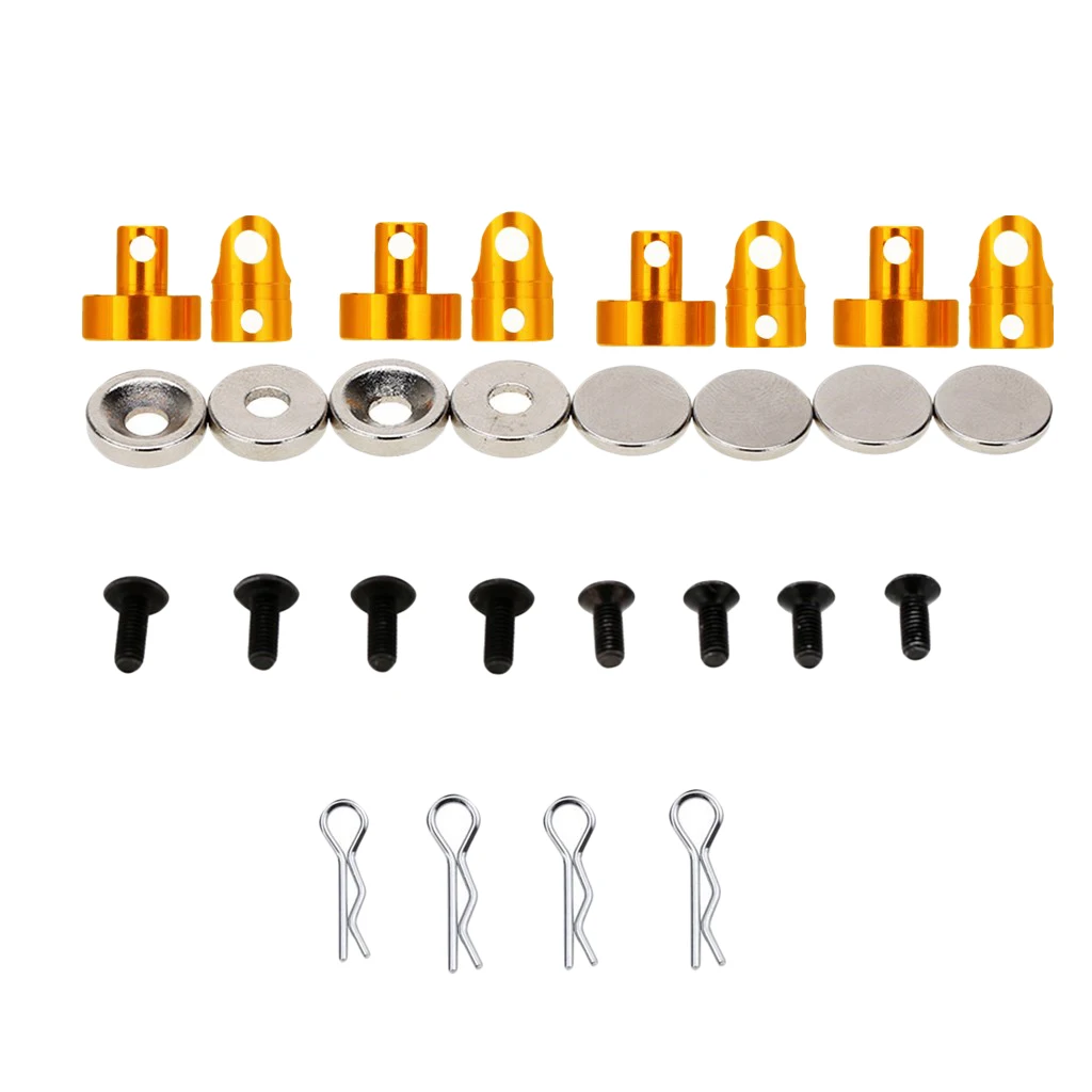4pcs Metal Magnetic Stealth Invisible Body Post Mount RC Car Shell Column