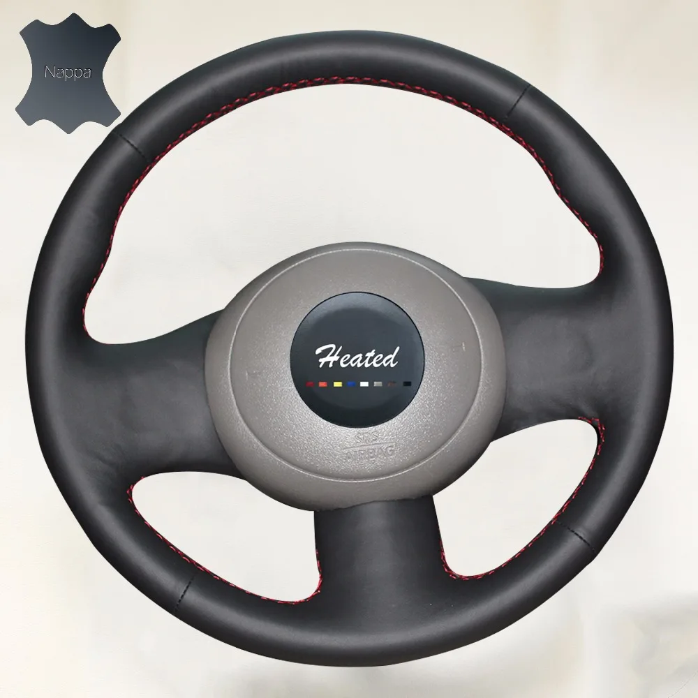 DIY Nappa Leather Car Steering Wheel Cover for Nissan March Sunny Versa 2013 Almera braid on the steering wheel | Автомобили и