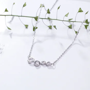 

Acecare S925 silver personality four small circle necklace female simple design mirror polished small fresh jewelry wholesale