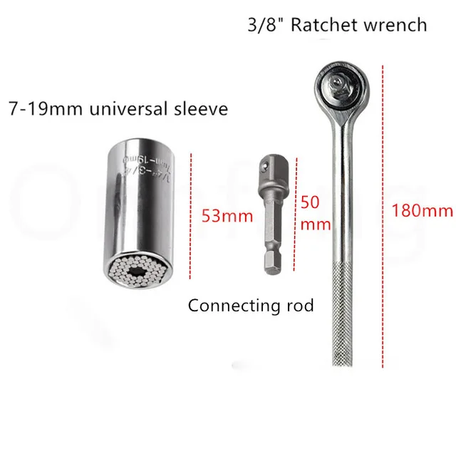 socket with wrench Onnfang универсальный набор ключей многофункциональный регулируемый портативный крутящий момент трещотка масляный фильтр волшебный универсальный гаечный ключ ручной инструмент - Цвет: socket with wrench