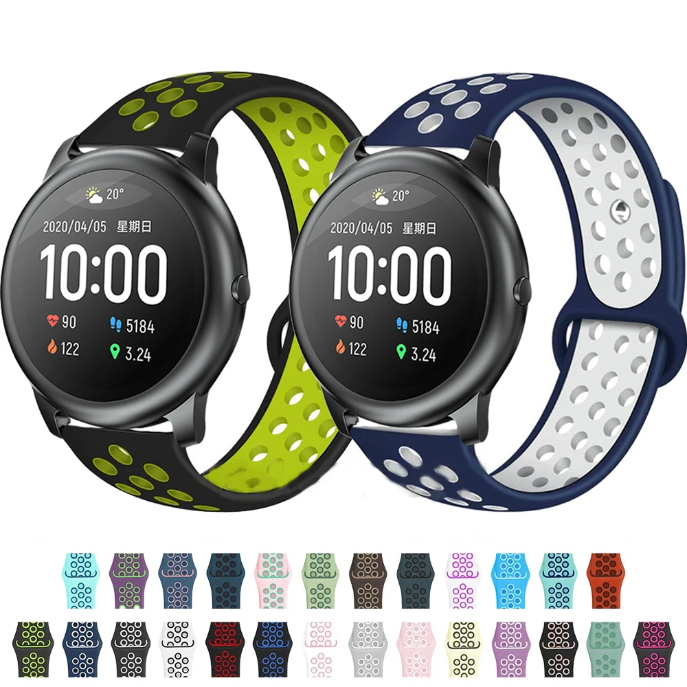 Силиконовый ремешок для смарт-часов Haylou Solar LS05/RT LS05S дышащий браслет IMILAB KW66 Relme Watch S