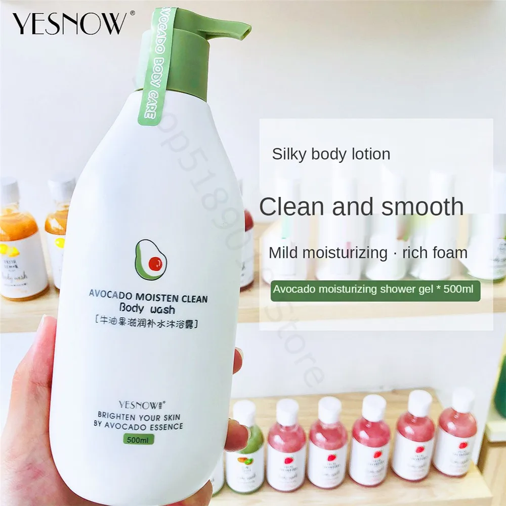 Body wash bottle and foam texture