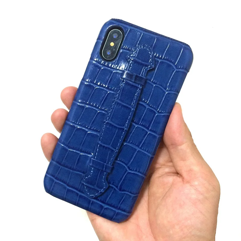 Чехлы для телефонов iPhone X XS 10 из натуральной кожи с крокодиловым ремешком и