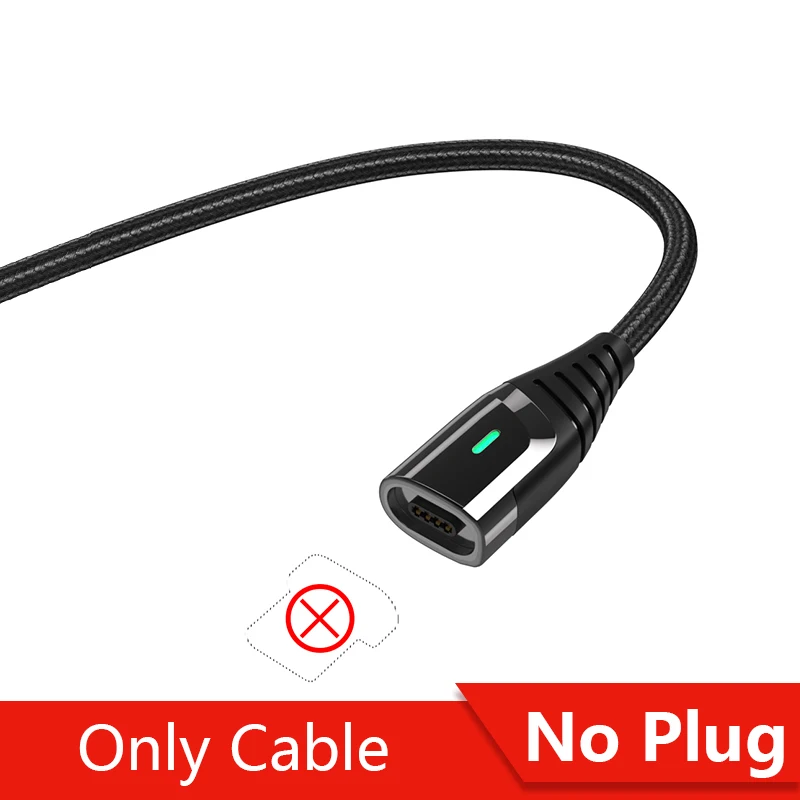 Магнитный кабель Essager Micro usb type C кабель для samsung Oneplus iPhone зарядное устройство магнитный кабель USB C Быстрая зарядка type-C шнур - Цвет: No Plug Only Cable