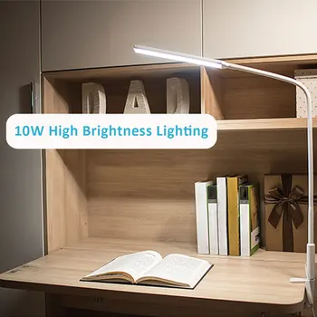 

Adjustable Reading Stepless Dimming Study Home Table Lamp Bendable 64pcs LED Office Bedroom Bedside Eye Caring Dormitory Clip On
