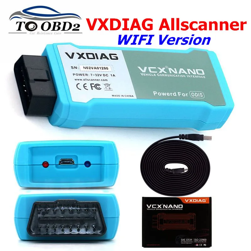 

VXDIAG VCX NANO for VW Wifi Version Diagnostic Tool VXDIAG 5054 ODIS 5.1.3 better than MDI Support Multi-Languages