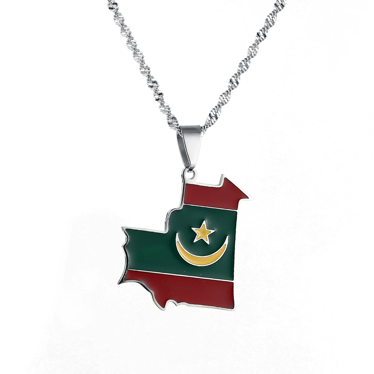 Mauritania Map Pendant Necklace for Women Mauritanian Jewelry Maps Gifts 3