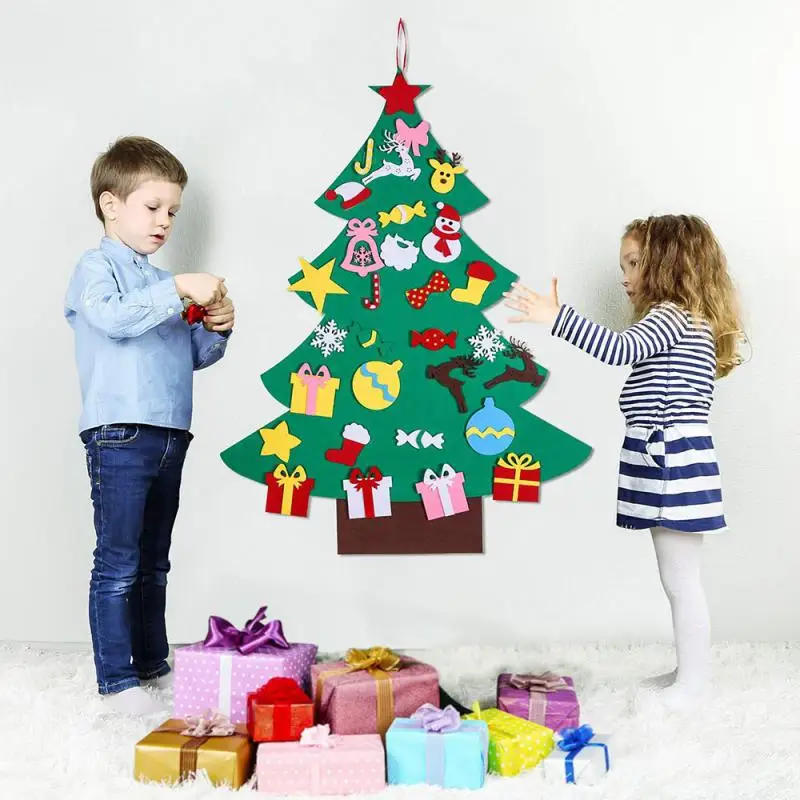 Рождественская елка 3D Войлок Рождественская елка рождественская подвеска Navidad украшение для дома