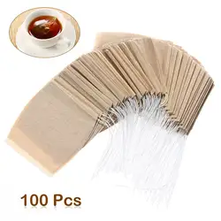 100 шт/партия чайные пакеты пустые ароматизированные чайные пакеты с кулиской заживляющая уплотнительная фильтровальная бумага для