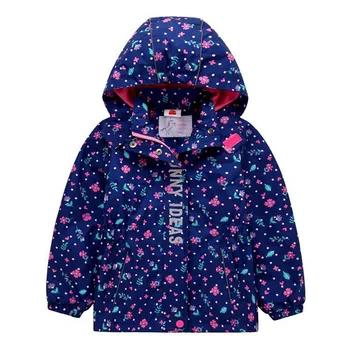 

Girls Polar Fleece Jacket Spring Autumn Waterproof Kids Sports Hooded Coat For Girl 3-12 Years Windbreaker Dwq536