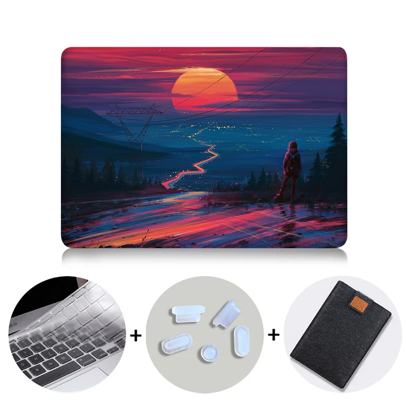 MTT чехол для ноутбука Macbook Air 11 13 дюймов чехол для Apple Mac book Pro retina 12 13,3 15 16 с сенсорной панелью A1706 A1989 A1932 - Цвет: MB02