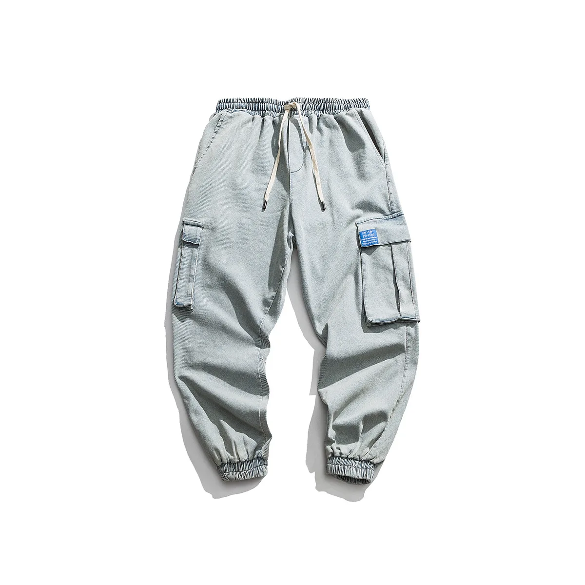 

Luoye luo ye 2019 Winter New Style Japanese-style Origional Large Pocket Workwear Casual Ankle Banded Pants 19k102