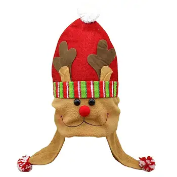 

Christmas Fancy Dress Party Wear Hat Cartoon Reindeer Santa Hat Xmas Cap for Children Adults Novelty Christmas Costume Ornaments