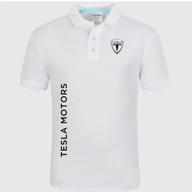 Brand New Men's Tesla logo Polo Shirt unisex Polo shirt Men Cotton Short Sleeve shirt clothes SizeS- XXXL m d