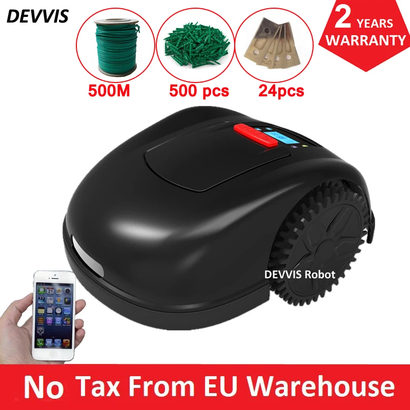 Газонокосилка Contorl robot plaeneklipper, с литий-ионным аккумулятором 13,2 Ач, 500 м проводом, 500 прищепками и 24 лезвиями, 2020