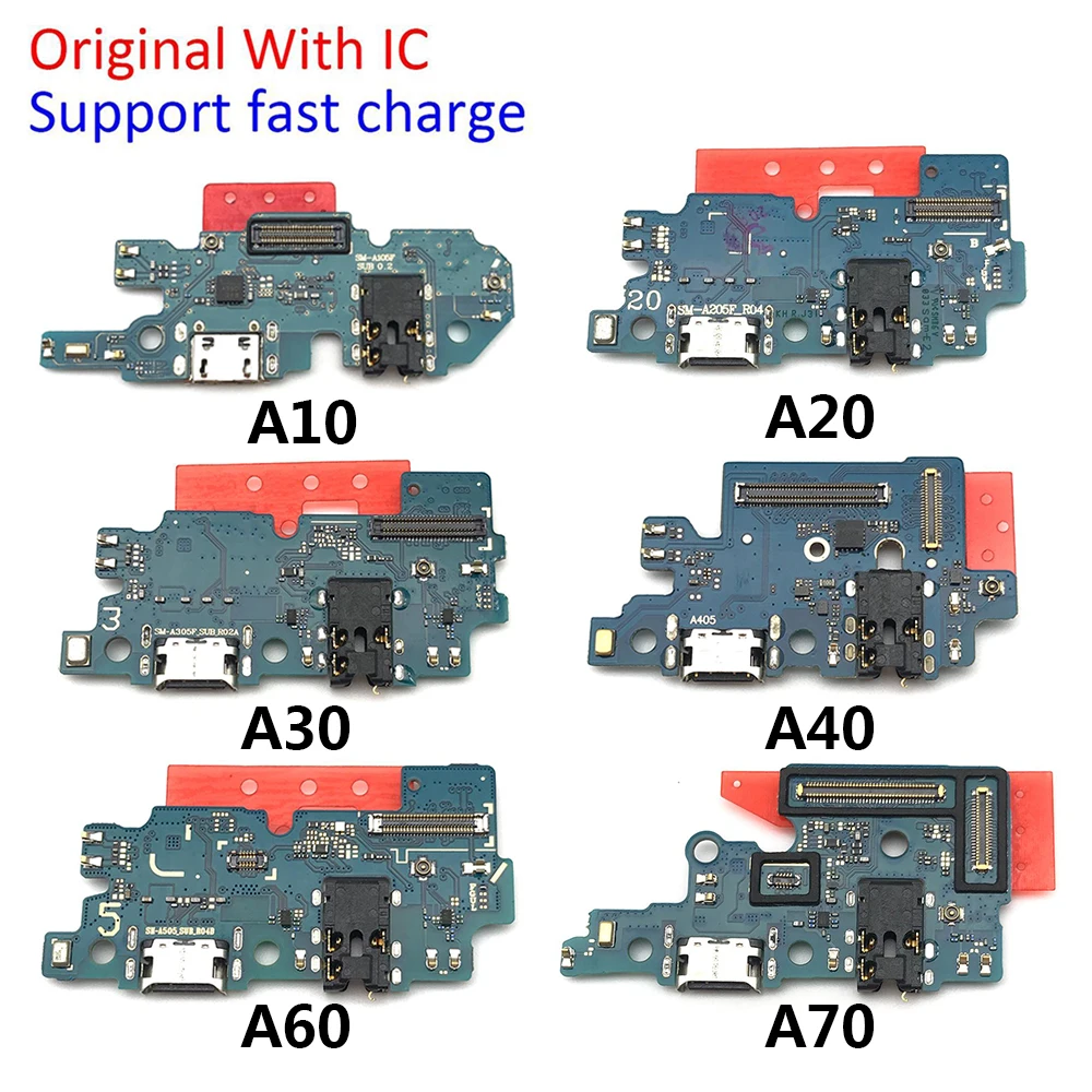 Шлейф с USB-разъемом для зарядки Samsung Galaxy A10 A20 A30 A40 A50 A60 A70 A105 A205 A305 A405 A505 A605F A705F 5 шт. |