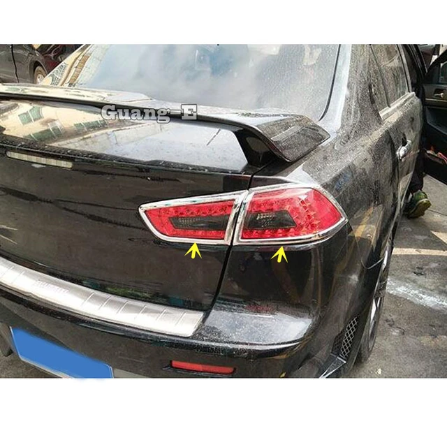 For Mitsubishi Lancer EX 2010 2011 2012 2013 2014 2015 2016 2017 ABS Chrome  Cover Trim Back Tail Rear Light Lamp Frame Eyebrow - AliExpress