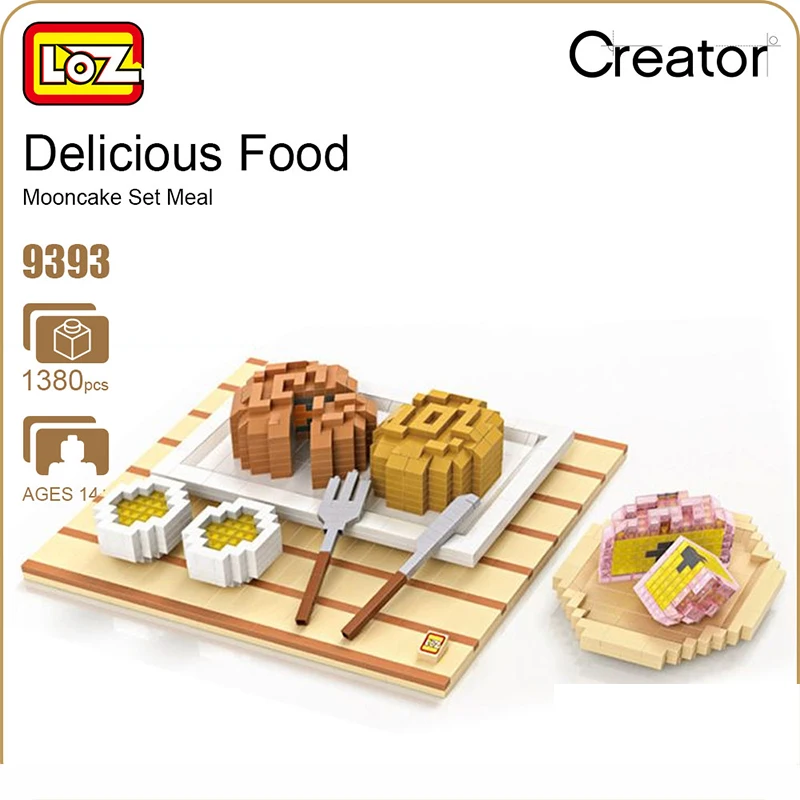 LOZ алмазные блоки Mooncake набор Китай Праздник середины осени печенье вкусная еда
