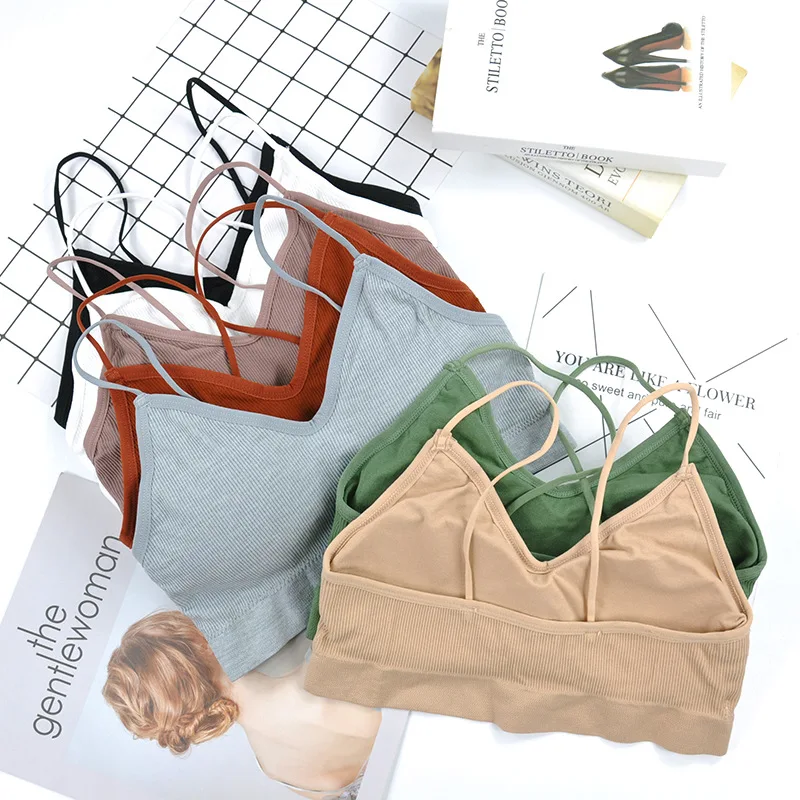 Женский бюстгальтер с мягкими чашечками удобный бесшовный для занятий йогой и