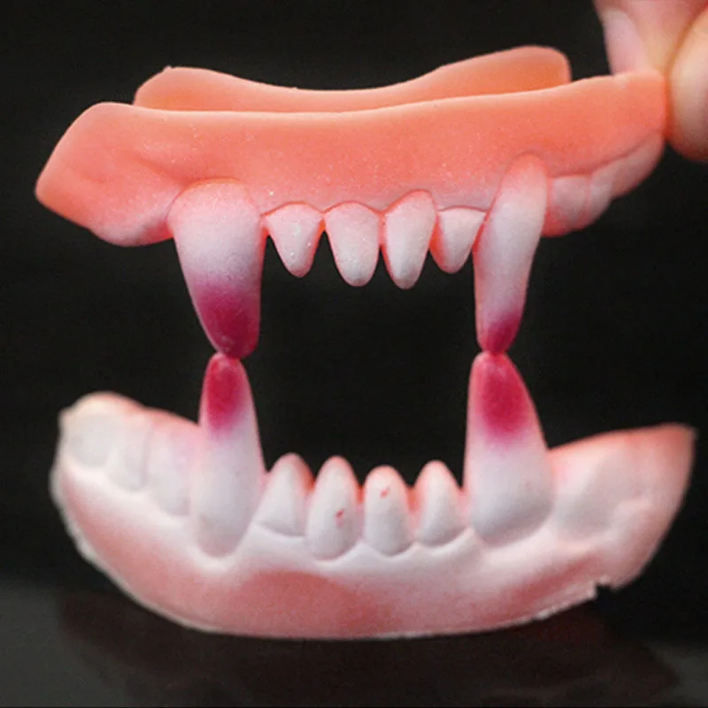 Для розыгрыша искусственный зубы вампир протезы ужас Хэллоуин игрушки хитрые забавные гаджеты шутки Веселые подарки интересные вещи страшные Вечерние игры - Цвет: Color 3