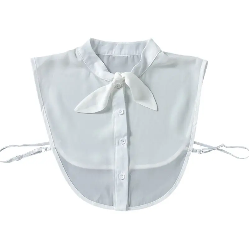 Женская блузка из шифона с искусственным воротником и милыми заячьими ушками