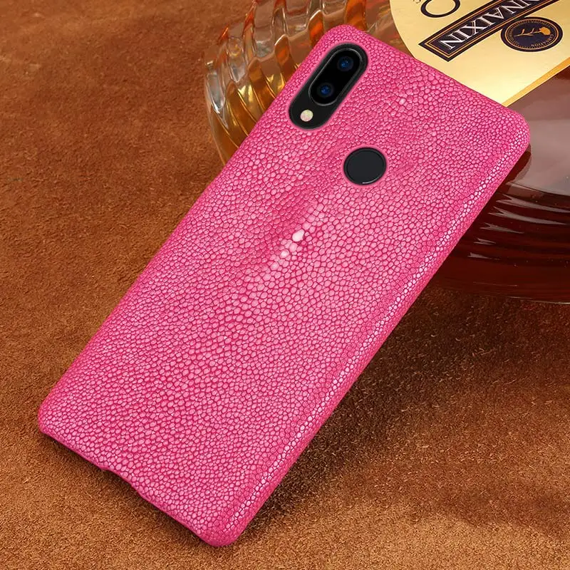 Чехол для телефона из натуральной кожи с жемчугом и рыбками для huawei Nova 3 Nova 2s mate10 pro mate9 Glory V10 Модный чехол - Цвет: Розовый