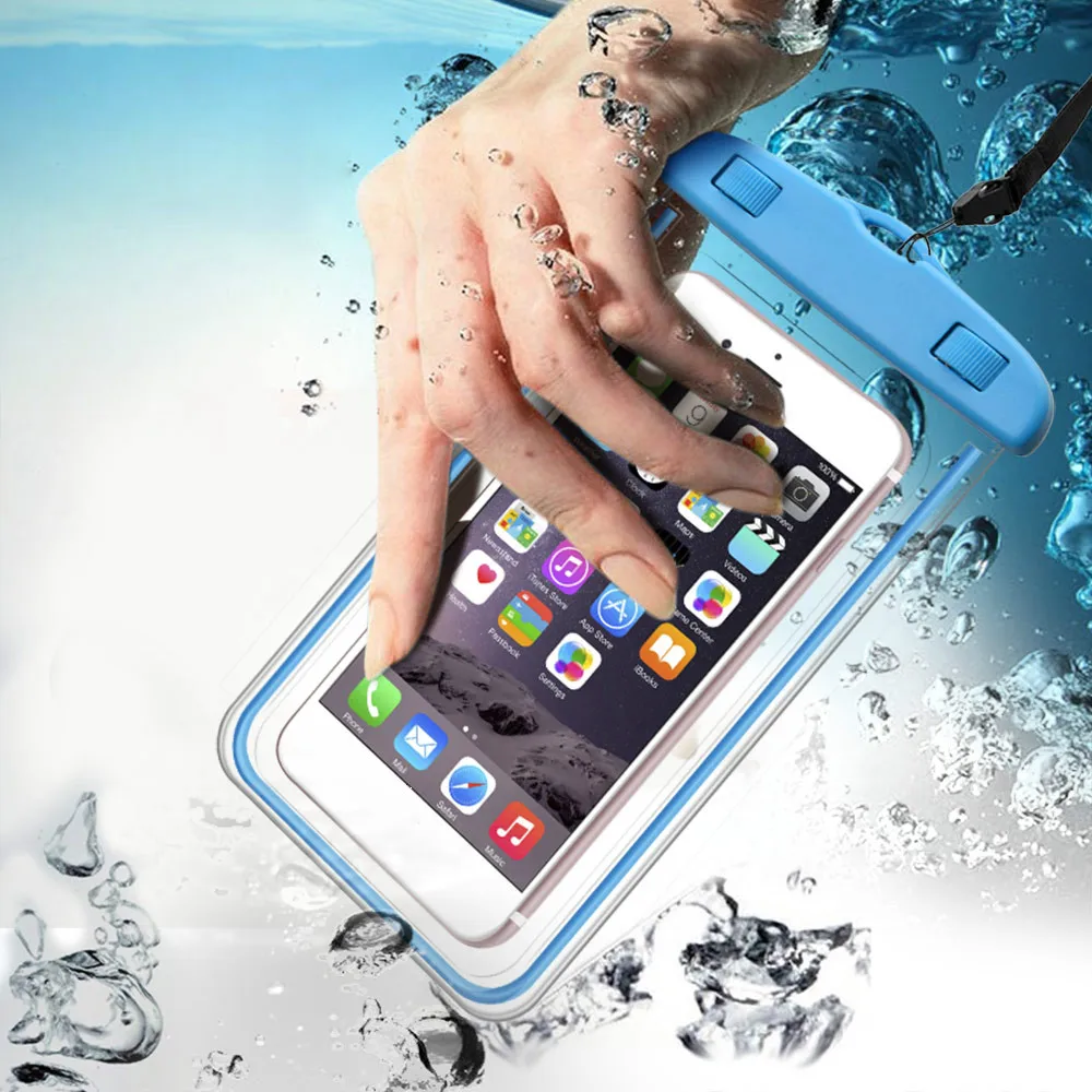 

Waterproof Bag Case Universal 6.5 inch Mobile Phone Bag Swim Case Take Photo Under water For iPhone 7 Full Protection Cover Case