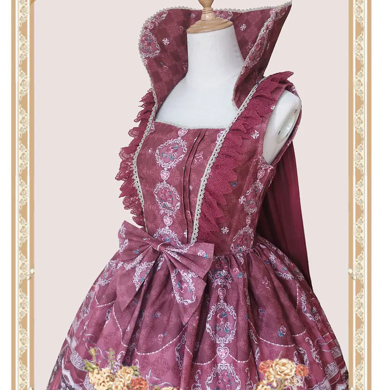 Ядовитое яблоко ~ Готический съемный воротник стойка/шифоновая накидка в стиле