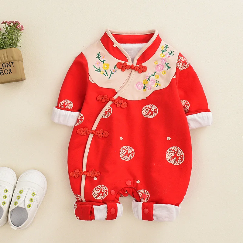 2019 Newborn Baby Clothes Chinese Style Baby Romper Unisex Baby Rompers